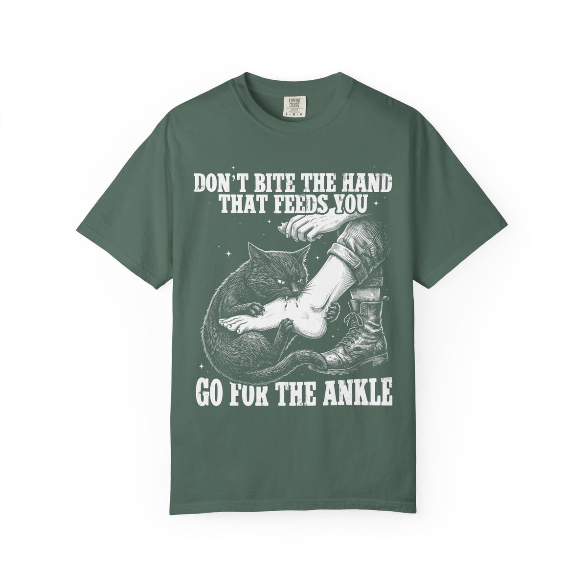 Go For The Ankle Classic Tee | Black Cat Art | Humorous Vintage