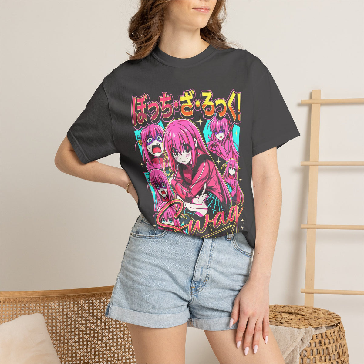 Pink Hair Anime Girl Classic Tee | Y2K Kawaii | Retro Gift
