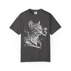 Cosmic Smoking Cat Classic Tee | Noir Space Art | Vintage Smoke