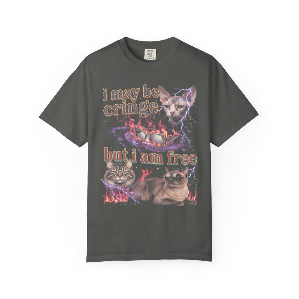 I May Be Cringe But I Am Free Classic Tee | Galaxy Cat | Space Meme