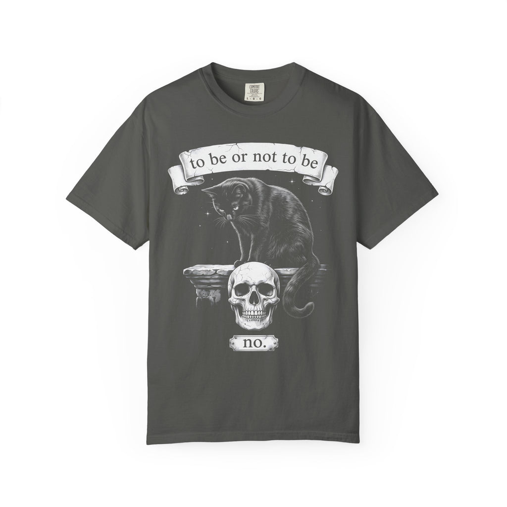 To Be Or Not To Be No Classic Tee | Black Cat Skull Art