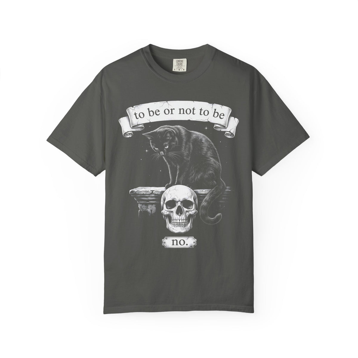 To Be Or Not To Be No Classic Tee | Black Cat Skull Art