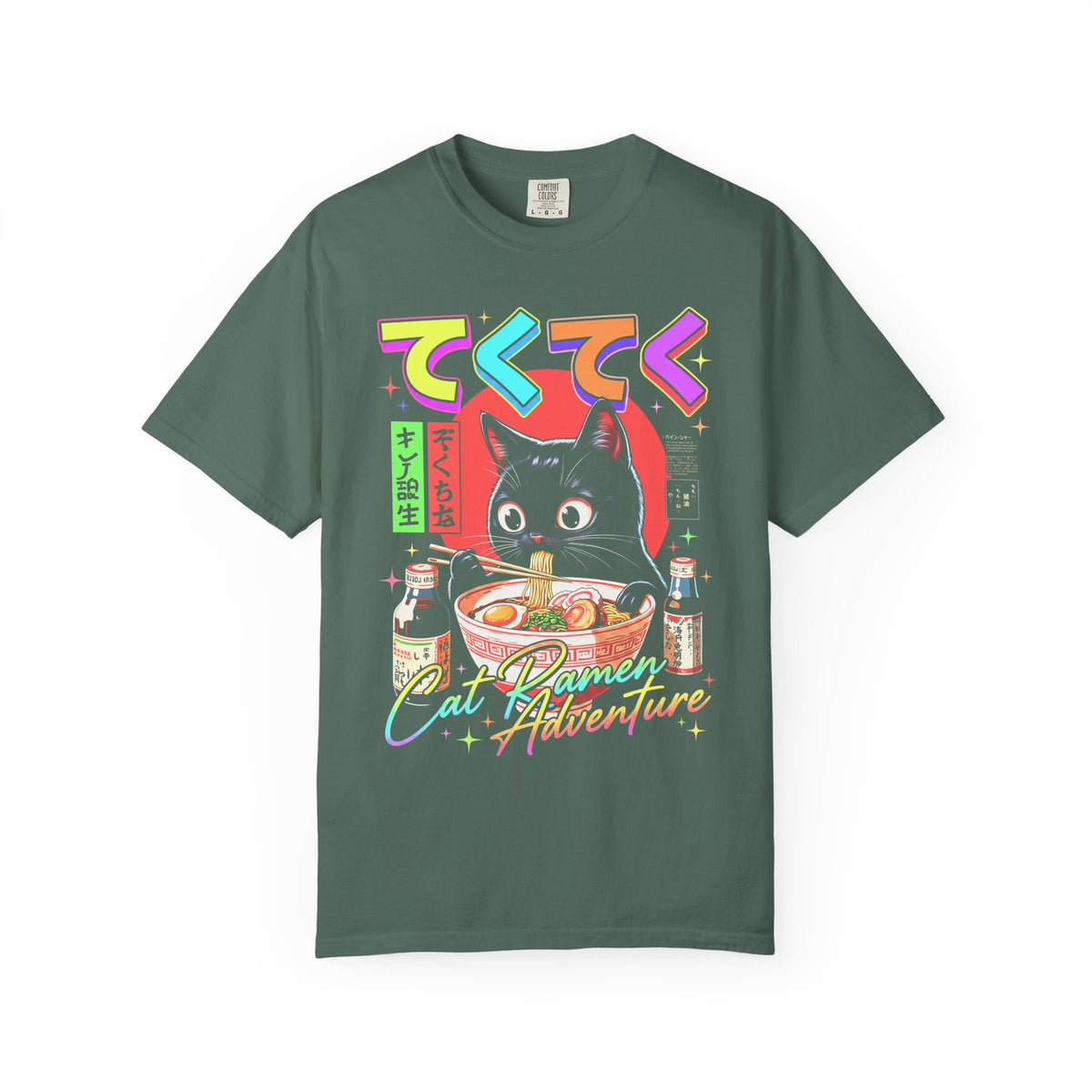 Cute Black Cat Ramen Classic Tee | Japanese Food | Retro Gift