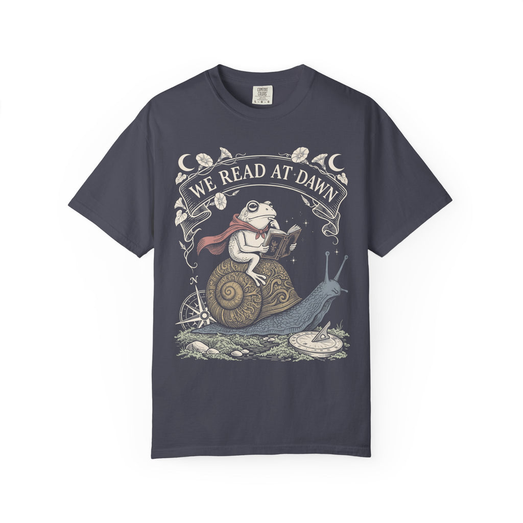 We Read At Dawn Classic Tee | Wizard Toad | Magical Books