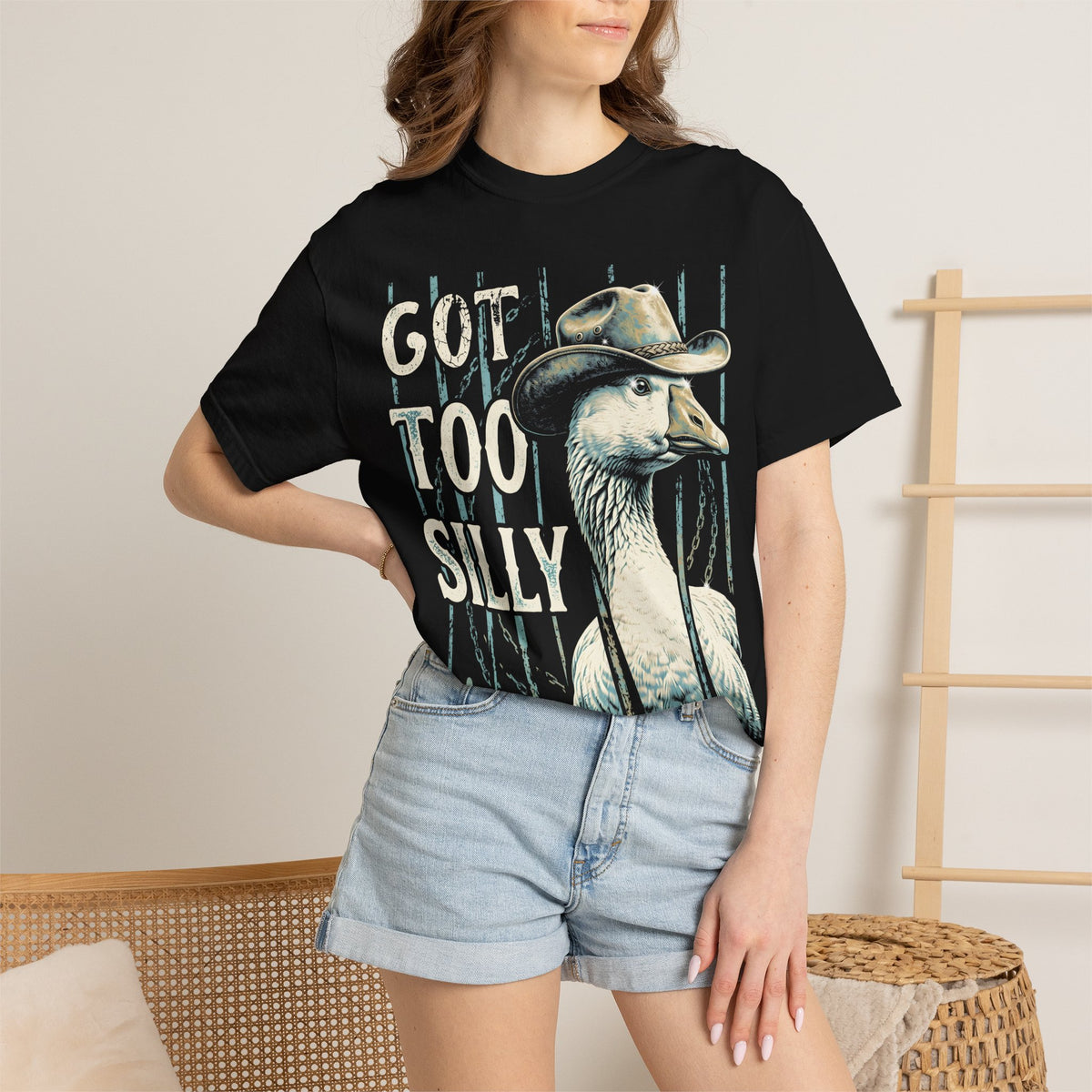 Got Too Silly Goose Classic Tee | Cowboy Western | Funny Honk