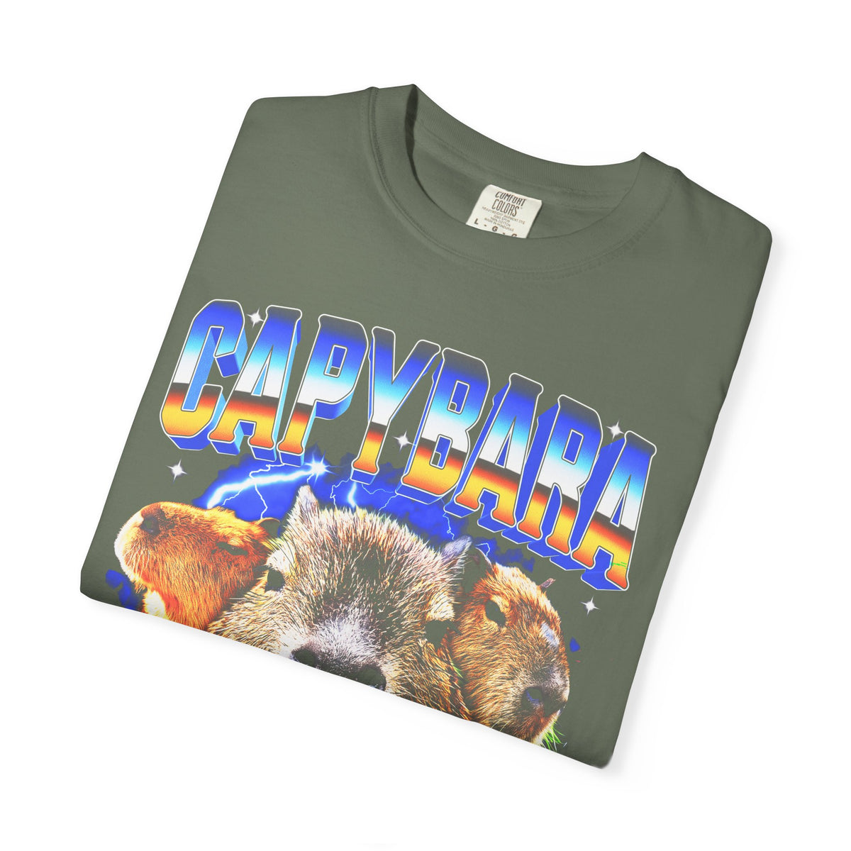 Capybara Lightning Classic Tee | 90s Retro | Animal Gift