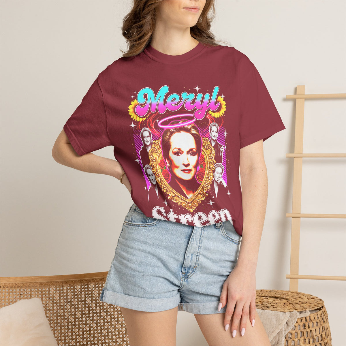 Meryl Streep Classic Tee | 90s Vintage | Actress Gift