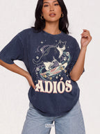 Adiós Tuxedo Cat Classic Tee | Space Feline | Cosmic Retro