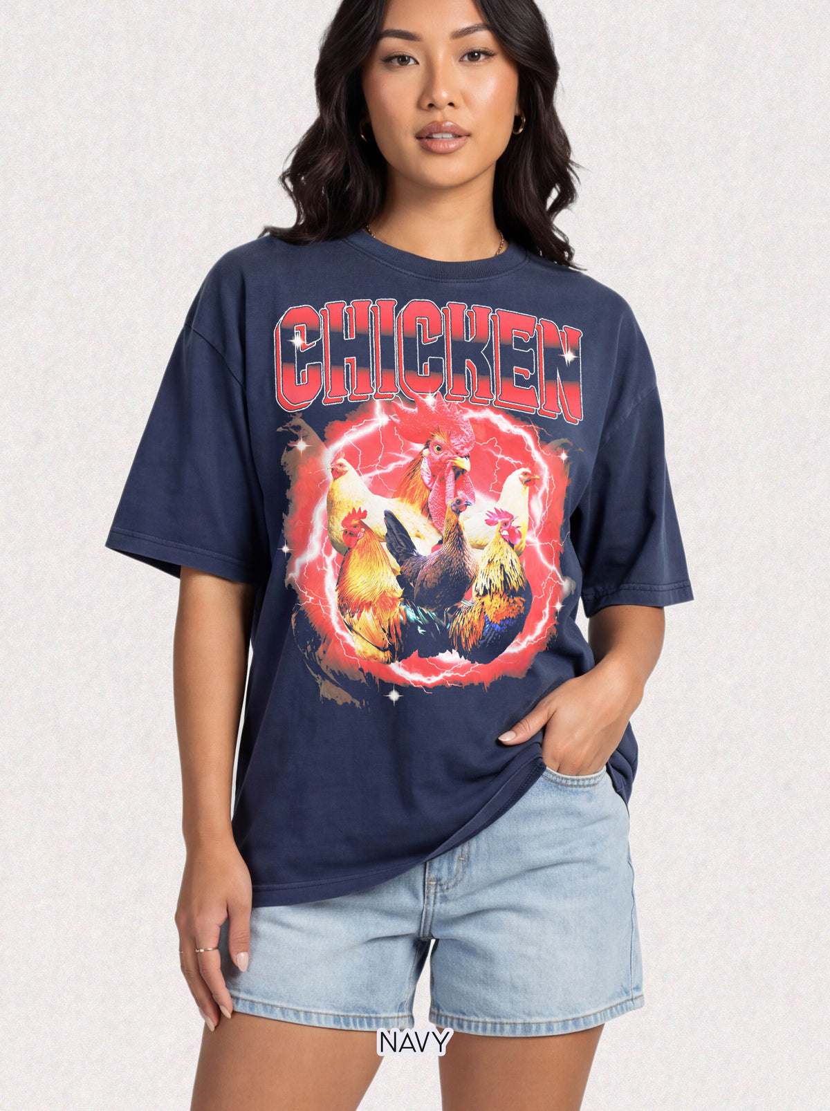 Retro Rooster Chicken T-Shirt - 90s Bootleg Graphic Tee