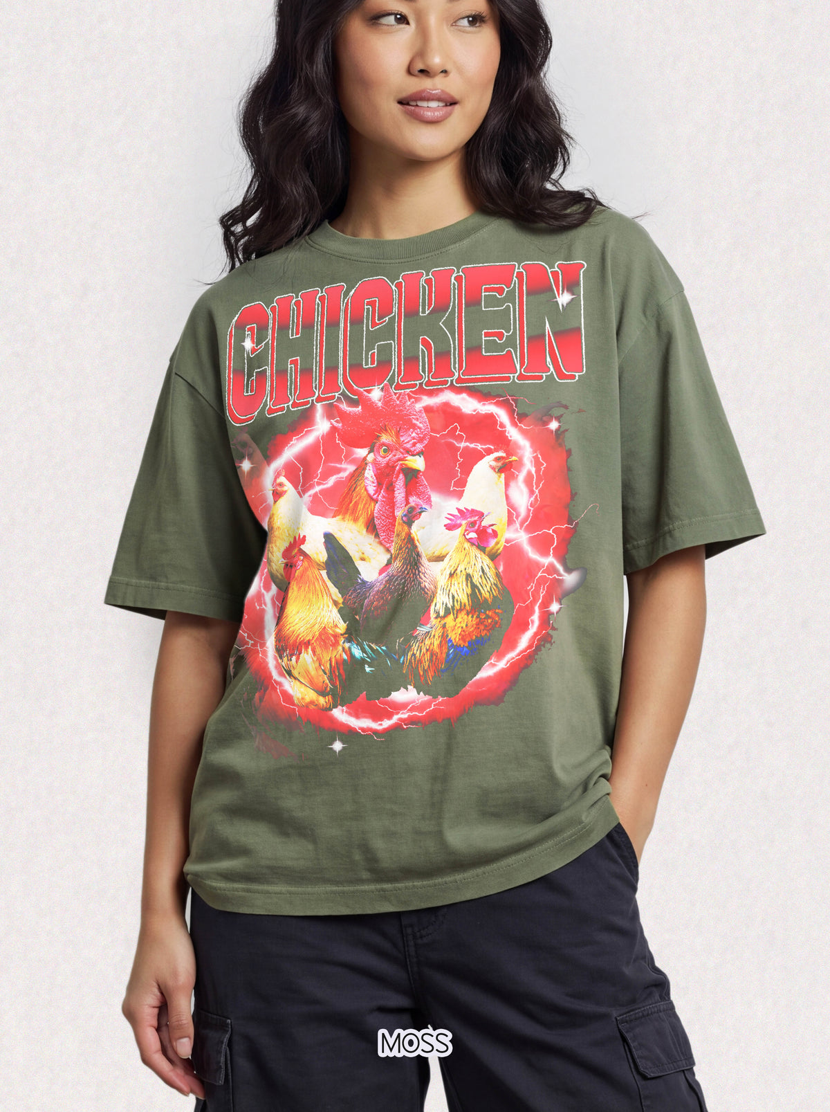 Retro Rooster Chicken Classic Tee | 90s Bootleg | Animal Gift