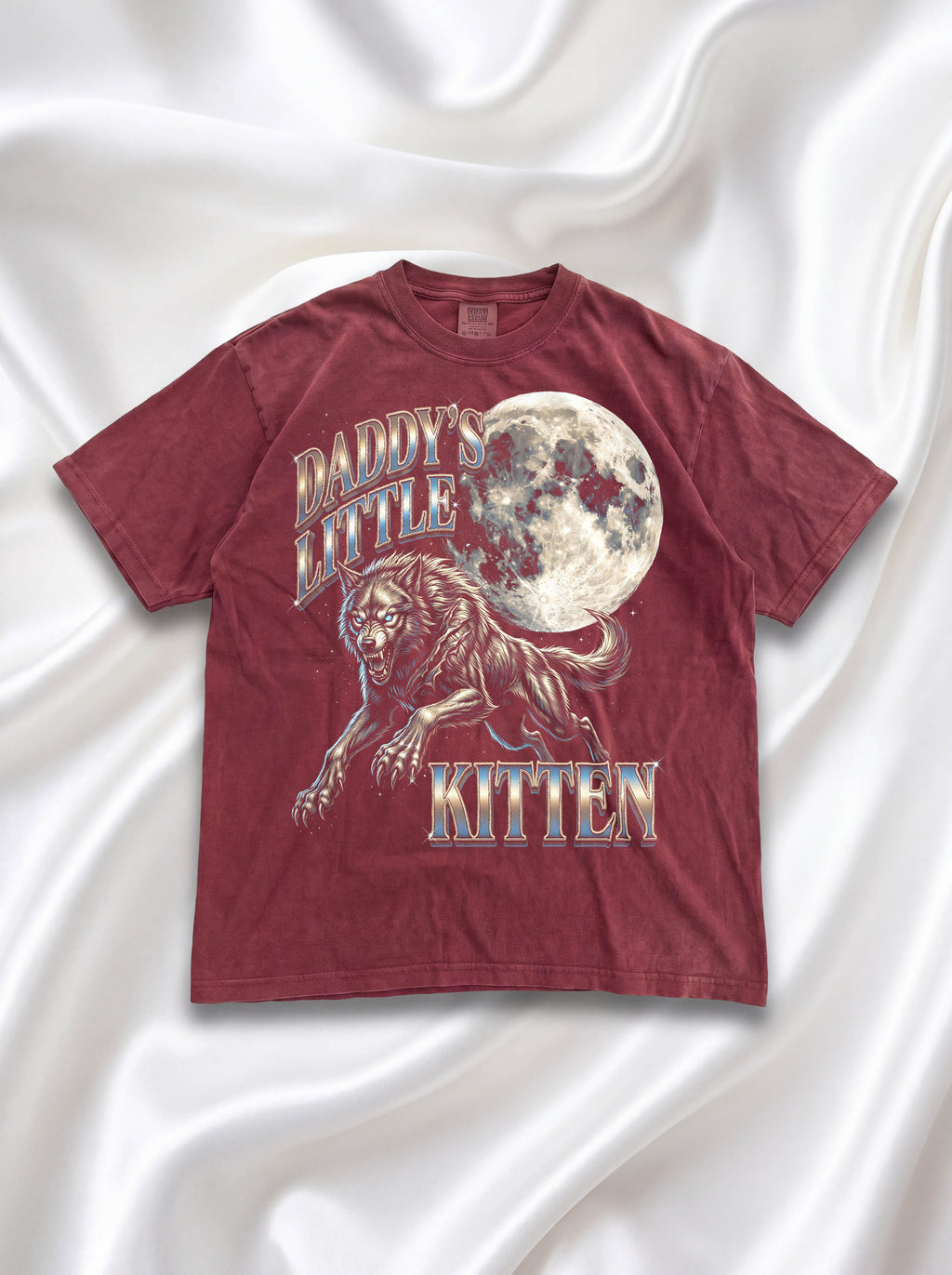 Daddys Little Kitten Classic Tee | Werewolf Moon | Fantasy Art