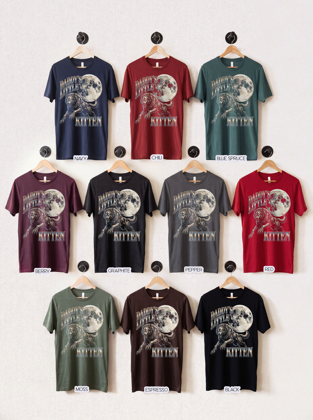 Daddys Little Kitten Classic Tee | Werewolf Moon | Fantasy Art