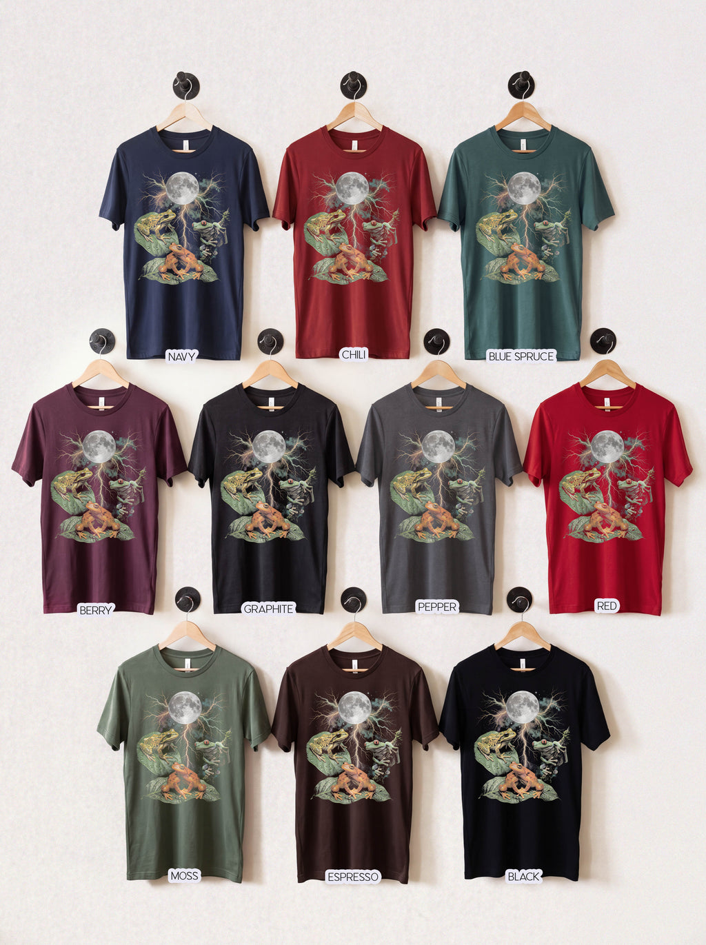 Trippy Space Frog Classic Tee | Cosmic Full Moon | Psychedelic