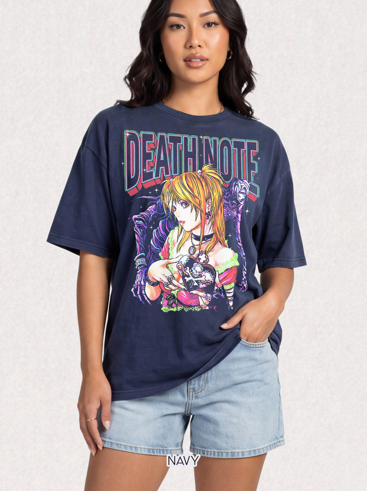 Gothic Manga Skeleton Girl T-Shirt - Dark Retro Horror Graphic Tee