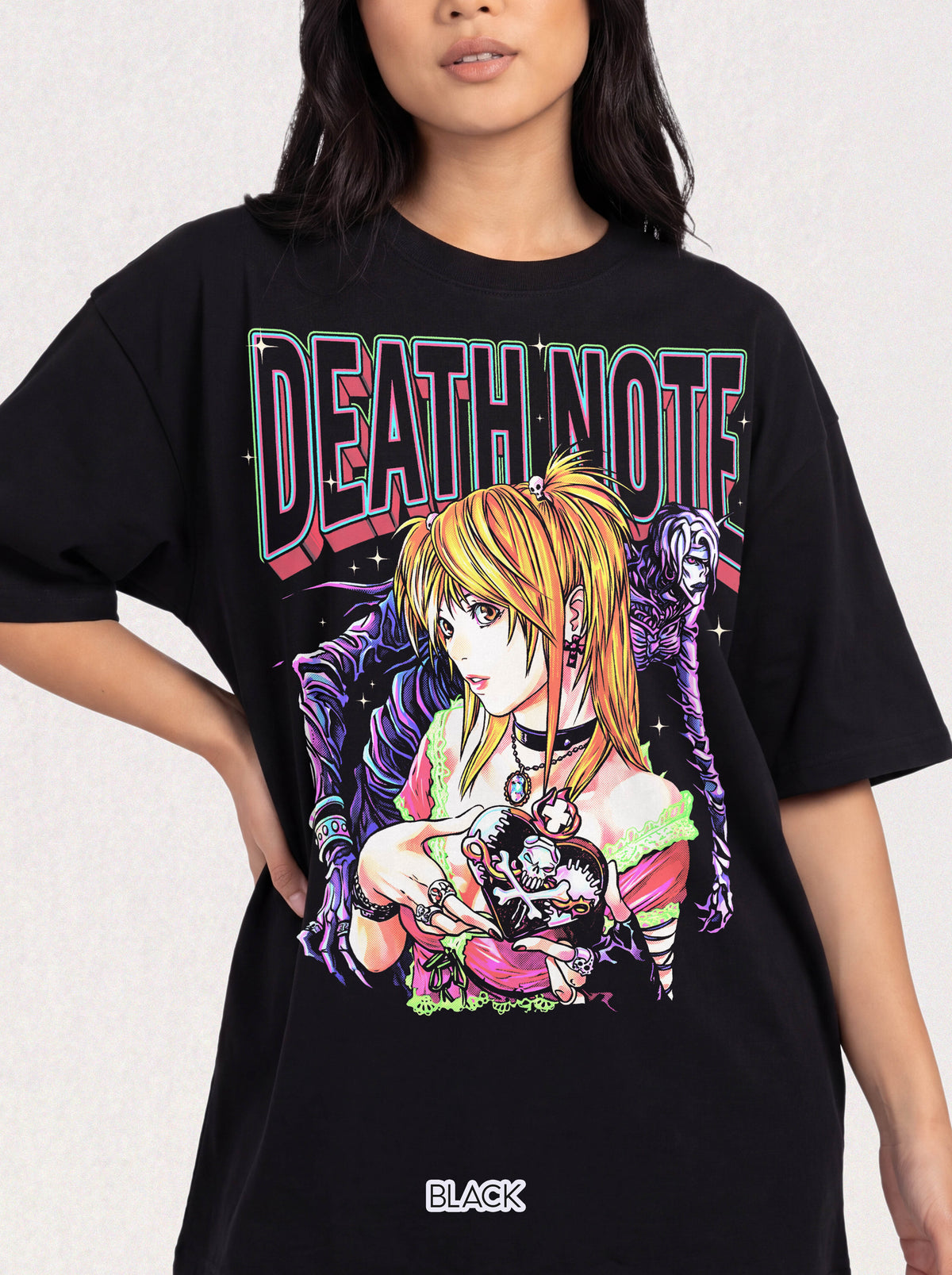 Gothic Manga Girl Skeleton Classic Tee | Dark Retro Horror