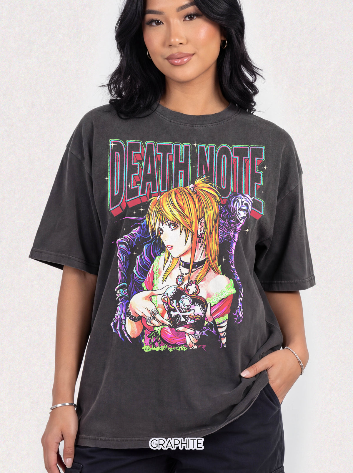 Gothic Manga Girl Skeleton Classic Tee | Dark Retro Horror