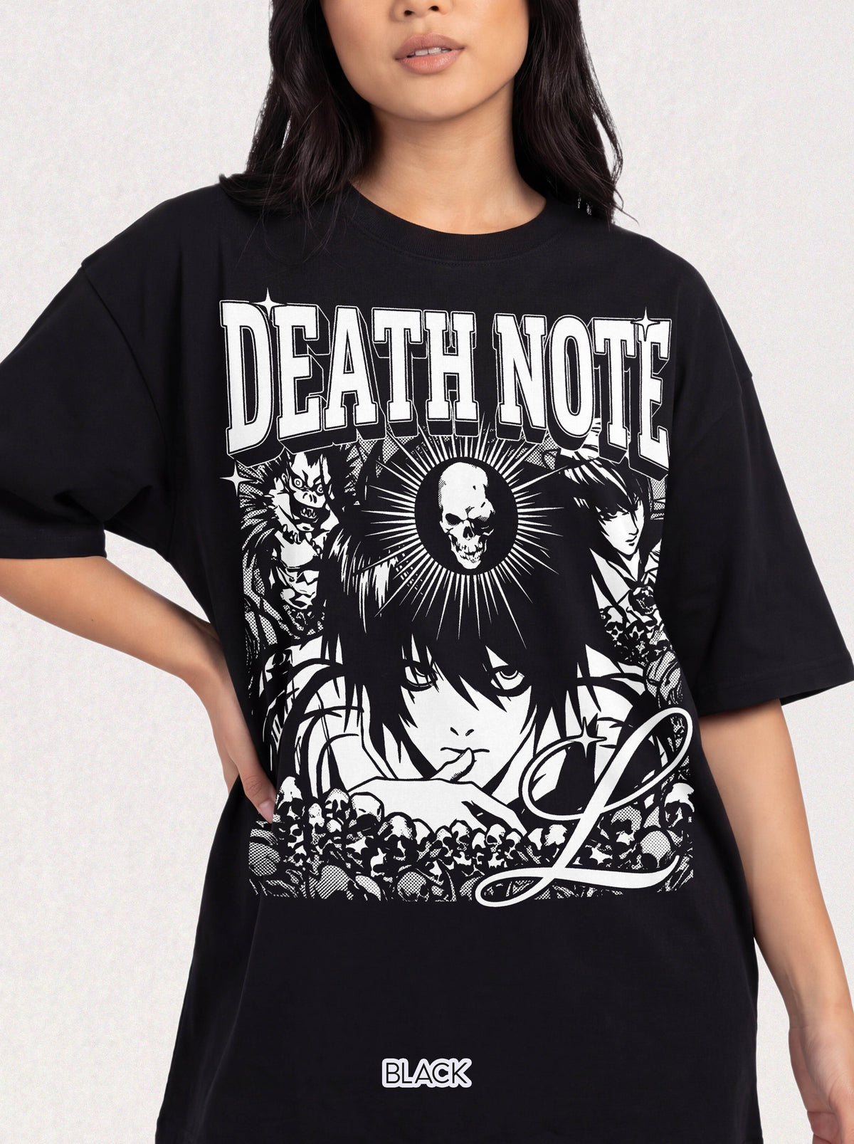 Gothic Skull Manga Detective T-Shirt - Dark Anime Graphic Tee