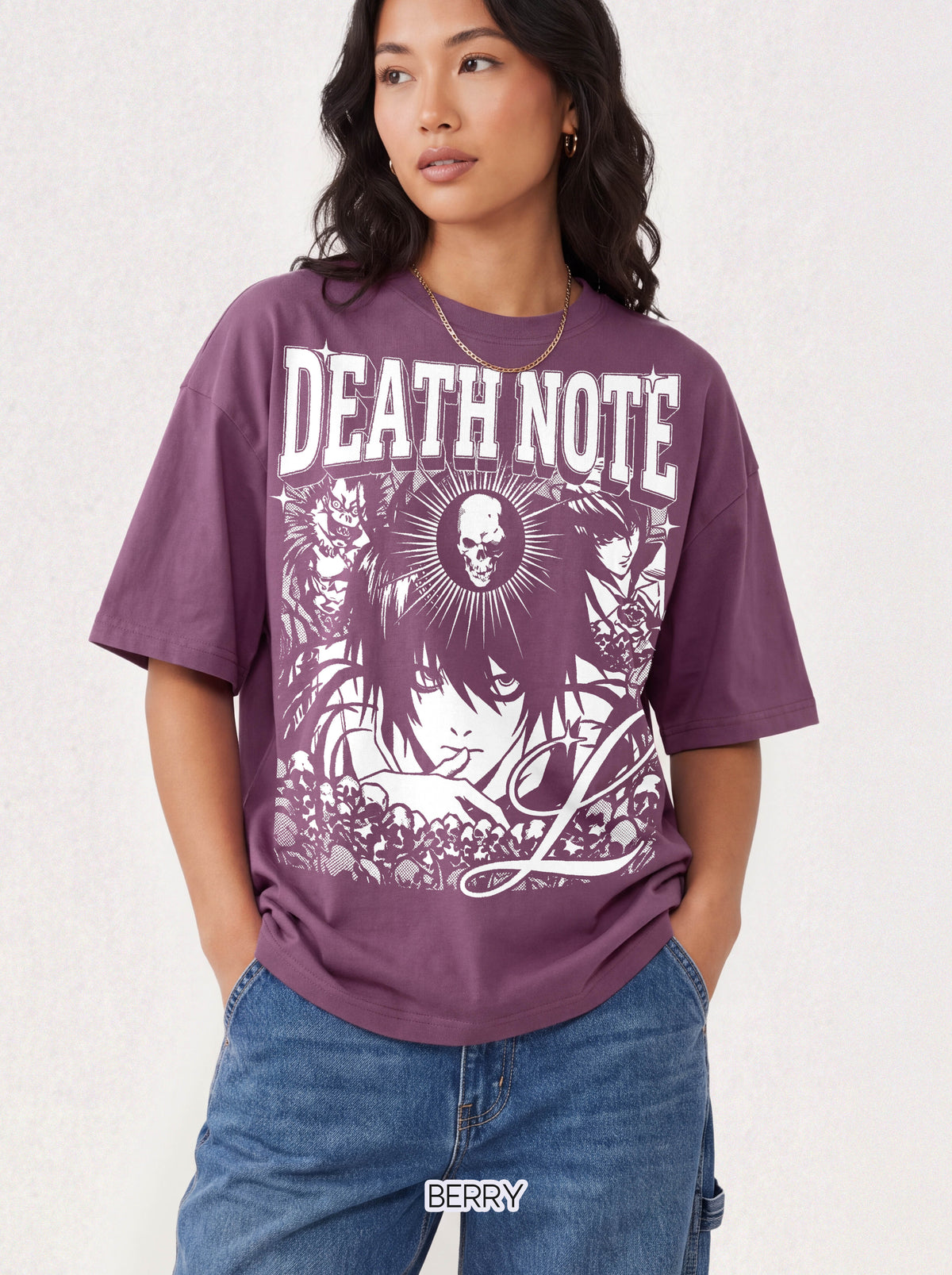 Gothic Skull Manga Detective Classic Tee | Dark Anime Gift