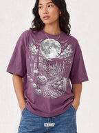 Halloween Haunted House Classic Tee | Spooky Black Cat Moon
