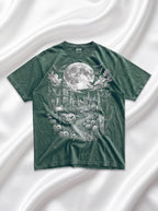 Halloween Haunted House Classic Tee | Spooky Black Cat Moon