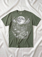 Halloween Haunted House Classic Tee | Spooky Black Cat Moon