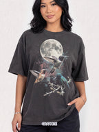 Hummingbird Full Moon Classic Tee | Galaxy Space | Bird Lover
