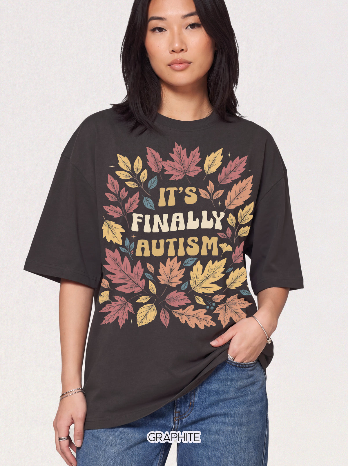 It's Finally Autumn Classic Tee | Fall Leaves | Vintage Floral