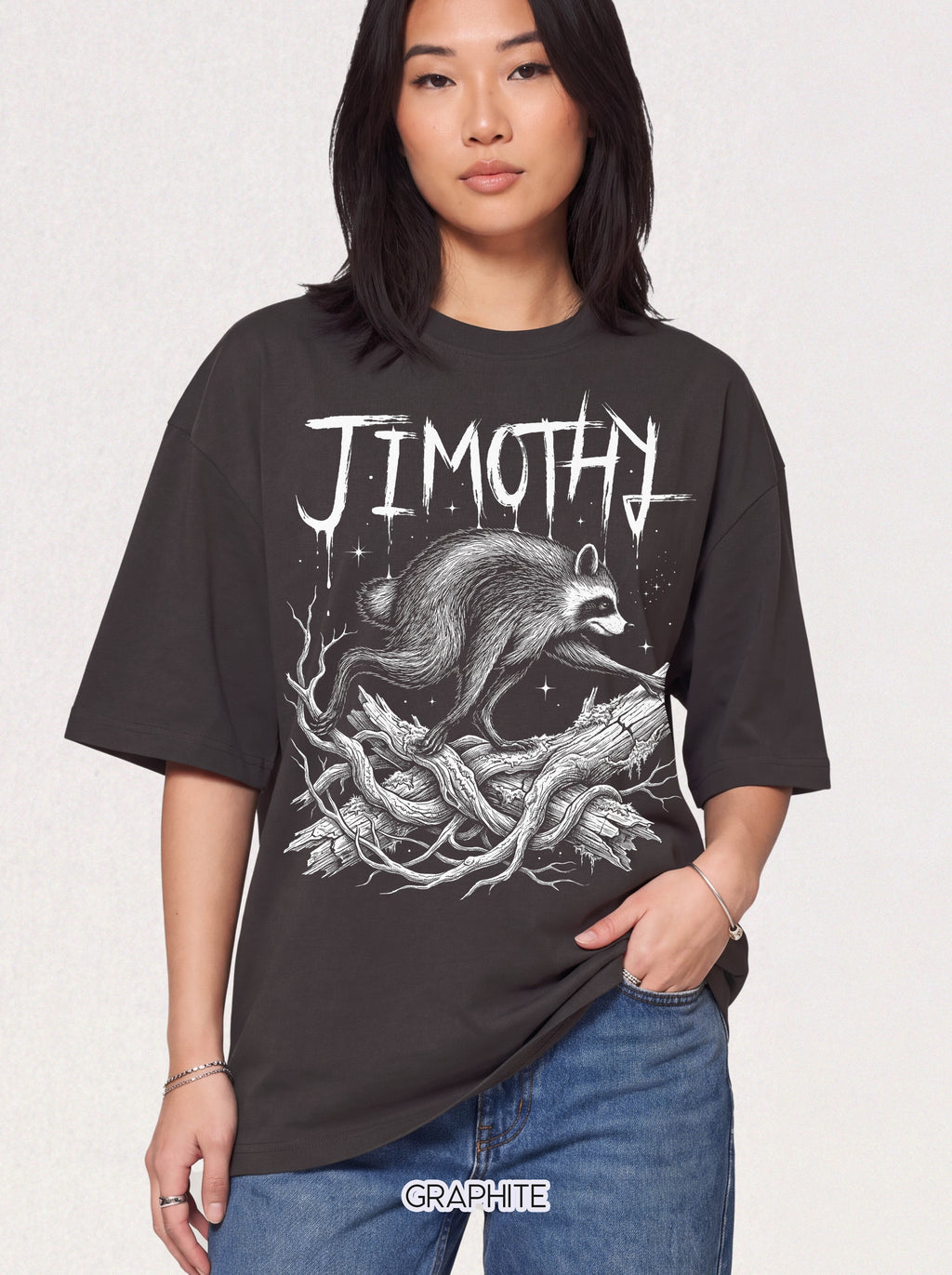 Jimothy Raccoon Classic T-Shirt | Gothic Mystical Graphic Tee