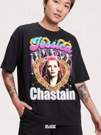 Jessica Chastain T-Shirt - 90s Graphic Bootleg Style Tee