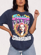 Jessica Chastain Classic Tee | 90s Graphic | Bootleg Style