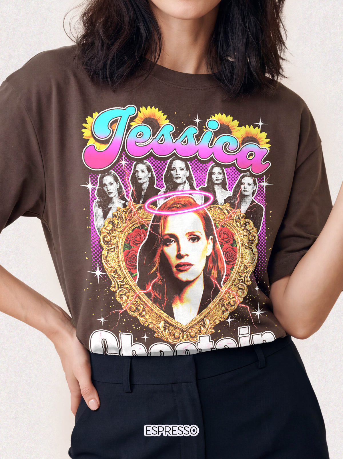 Jessica Chastain Classic Tee | 90s Graphic | Bootleg Style
