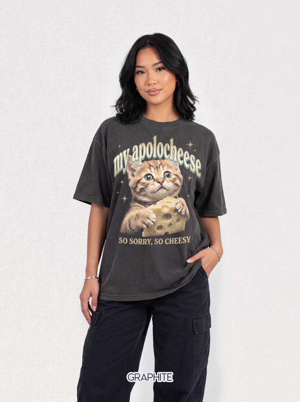 My Apolocheese Cat Classic Tee | Cute Swiss Cheese | Retro Pun