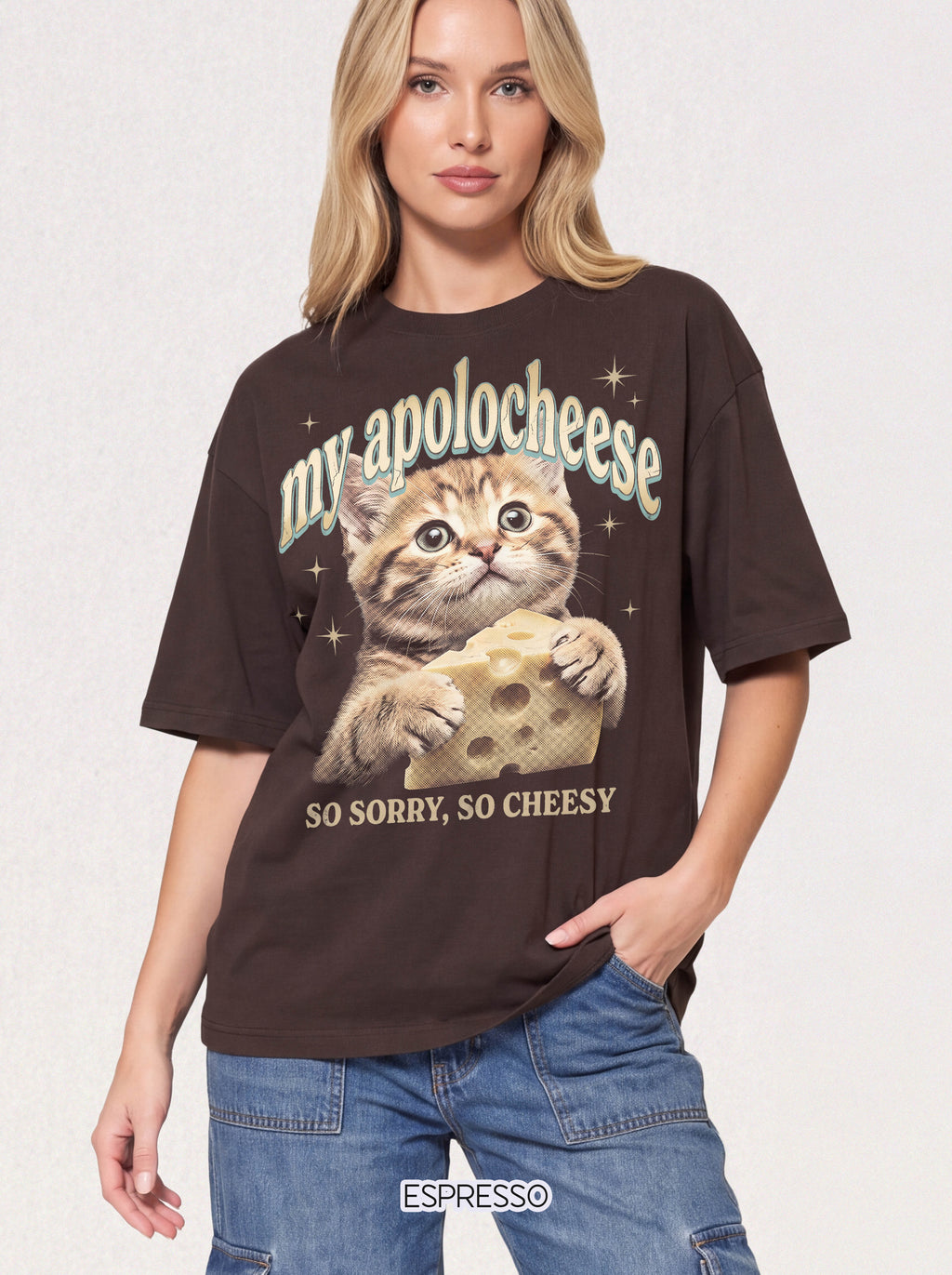 My Apolocheese Cat Classic Tee | Cute Swiss Cheese | Retro Pun