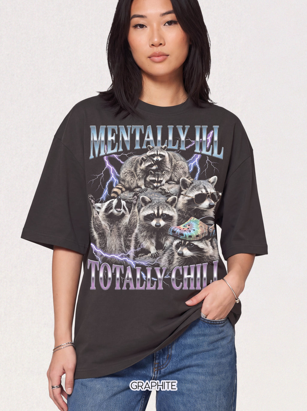 Mentally Ill Totally Chill Classic Tee | Trash Panda | Funny Meme