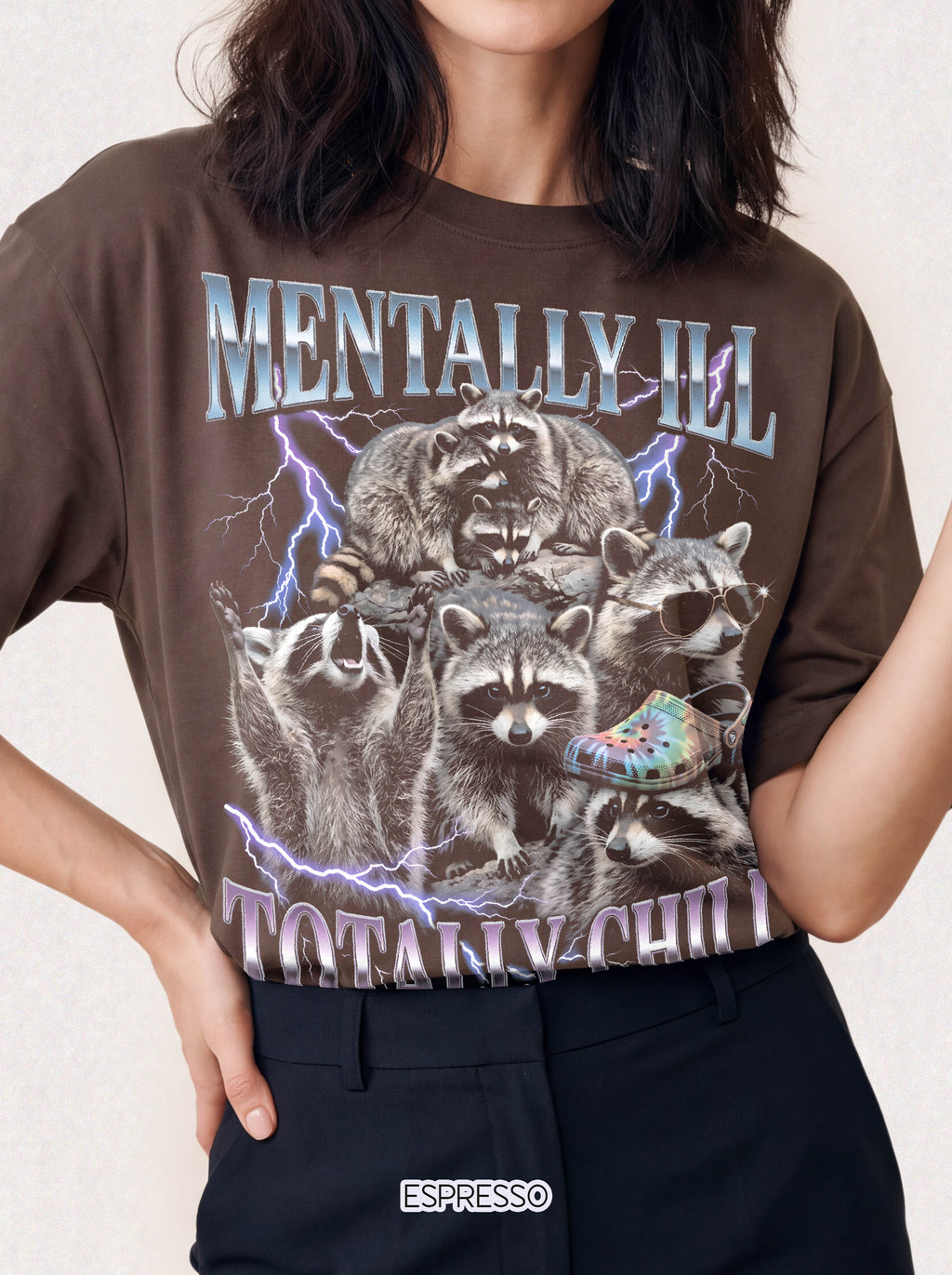 Mentally Ill Totally Chill Classic Tee | Trash Panda | Funny Meme