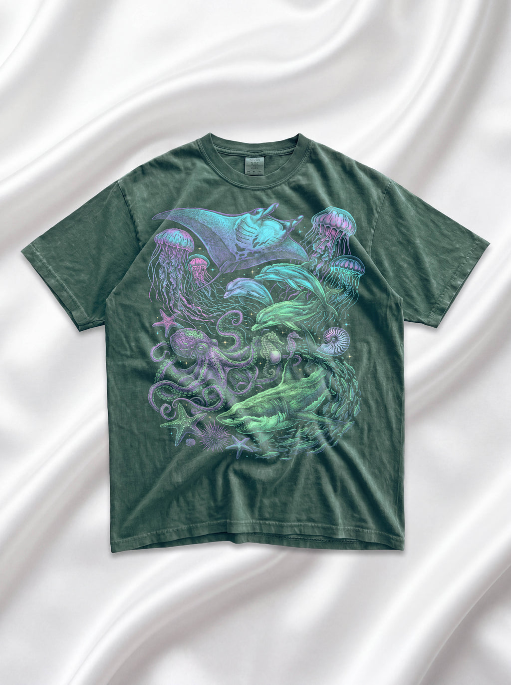 Deep Sea Ocean Creatures Classic Tee | Neon Vintage | Marine Life