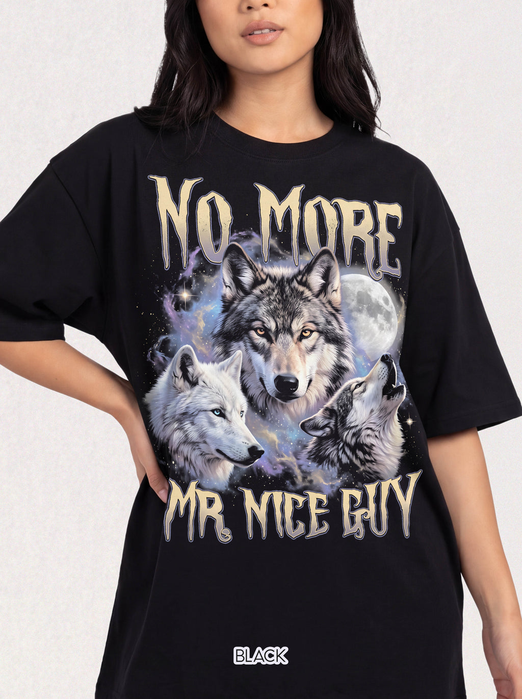 NO MORE MR. NICE GUY Classic Tee | Wolves | Cosmic Space