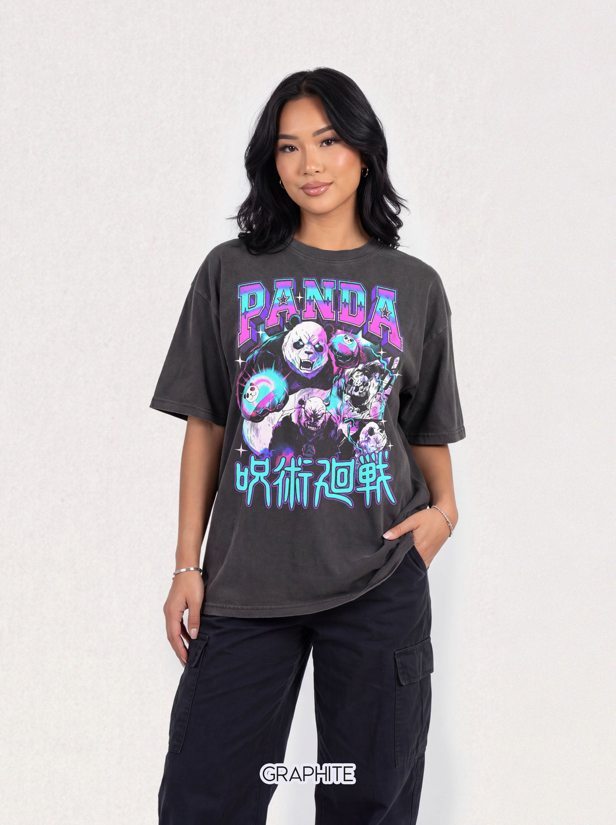 Panda Sorcerer Fighter Classic Tee | Japanese Anime | Magic Gift