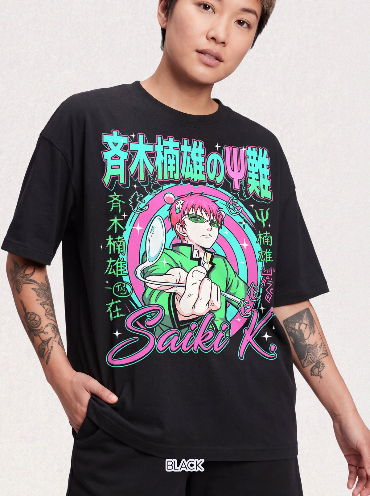 Psychic Boy Pink Hair Classic Tee | Retro Anime | 90s Vintage