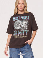 Quiet People Shit The Loudest Classic Tee | White Cat Space