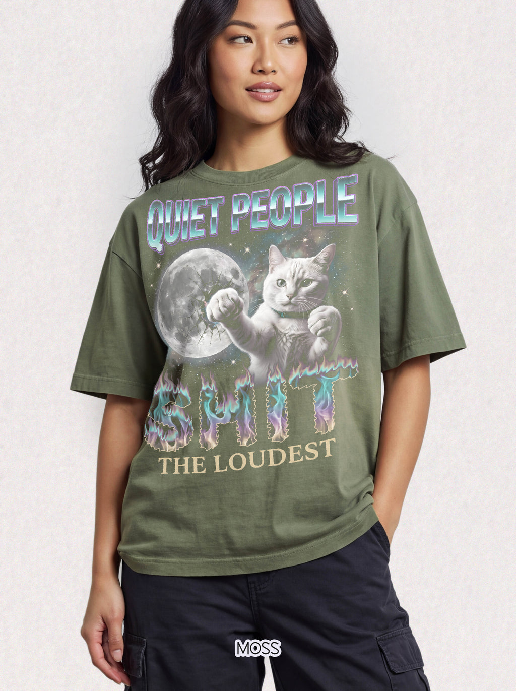 Quiet People Shit The Loudest Classic Tee | White Cat Space