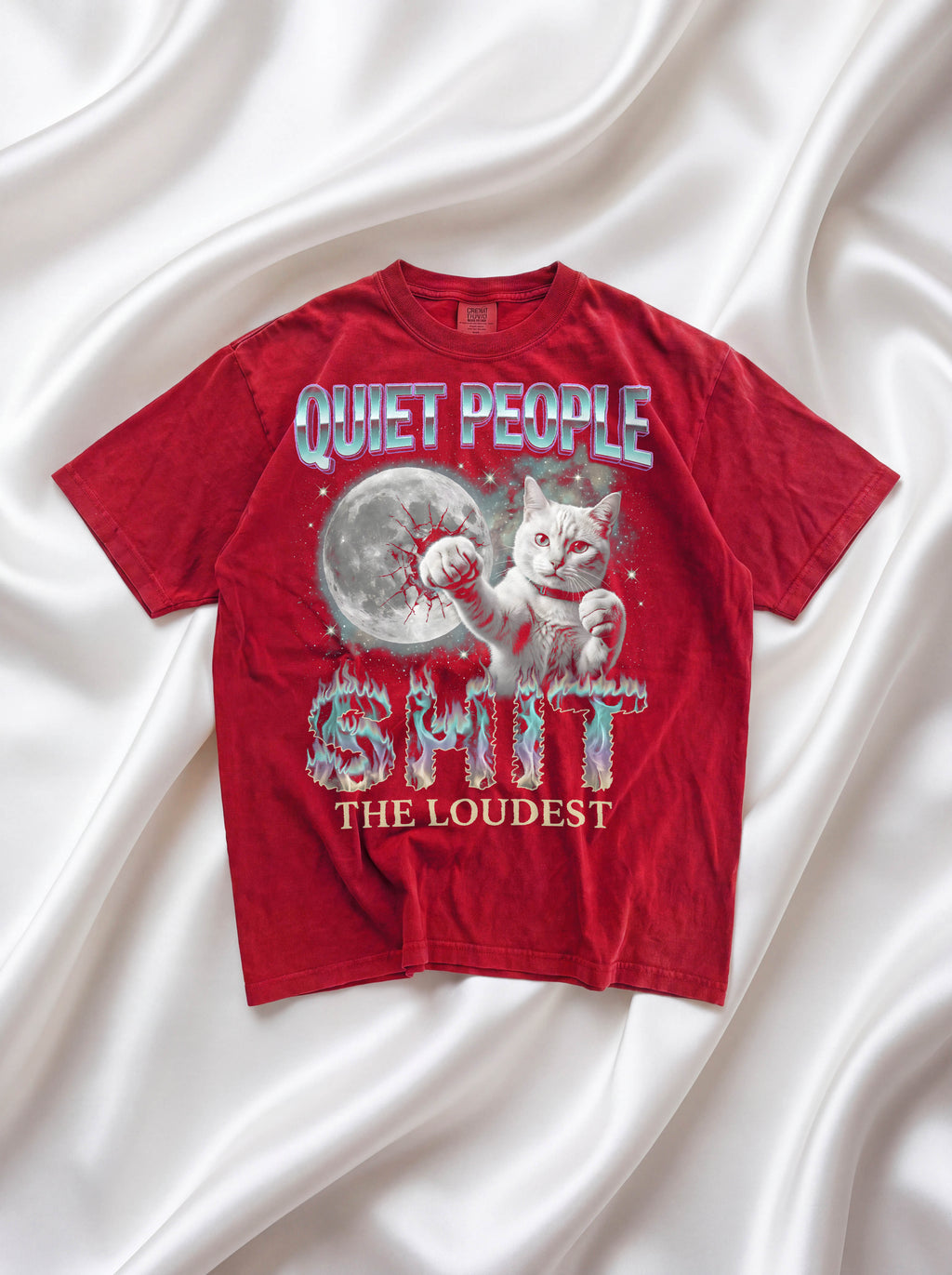 Quiet People Shit The Loudest Classic Tee | White Cat Space