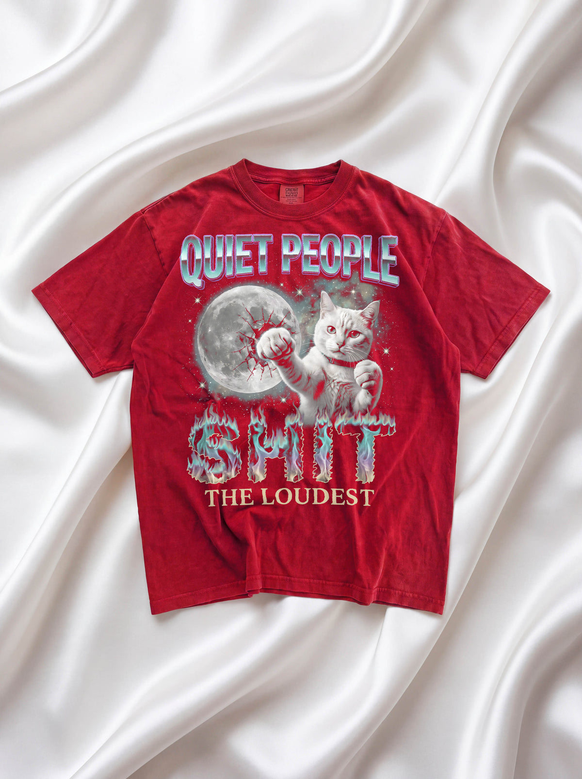 Quiet People Shit The Loudest Classic Tee | White Cat Space