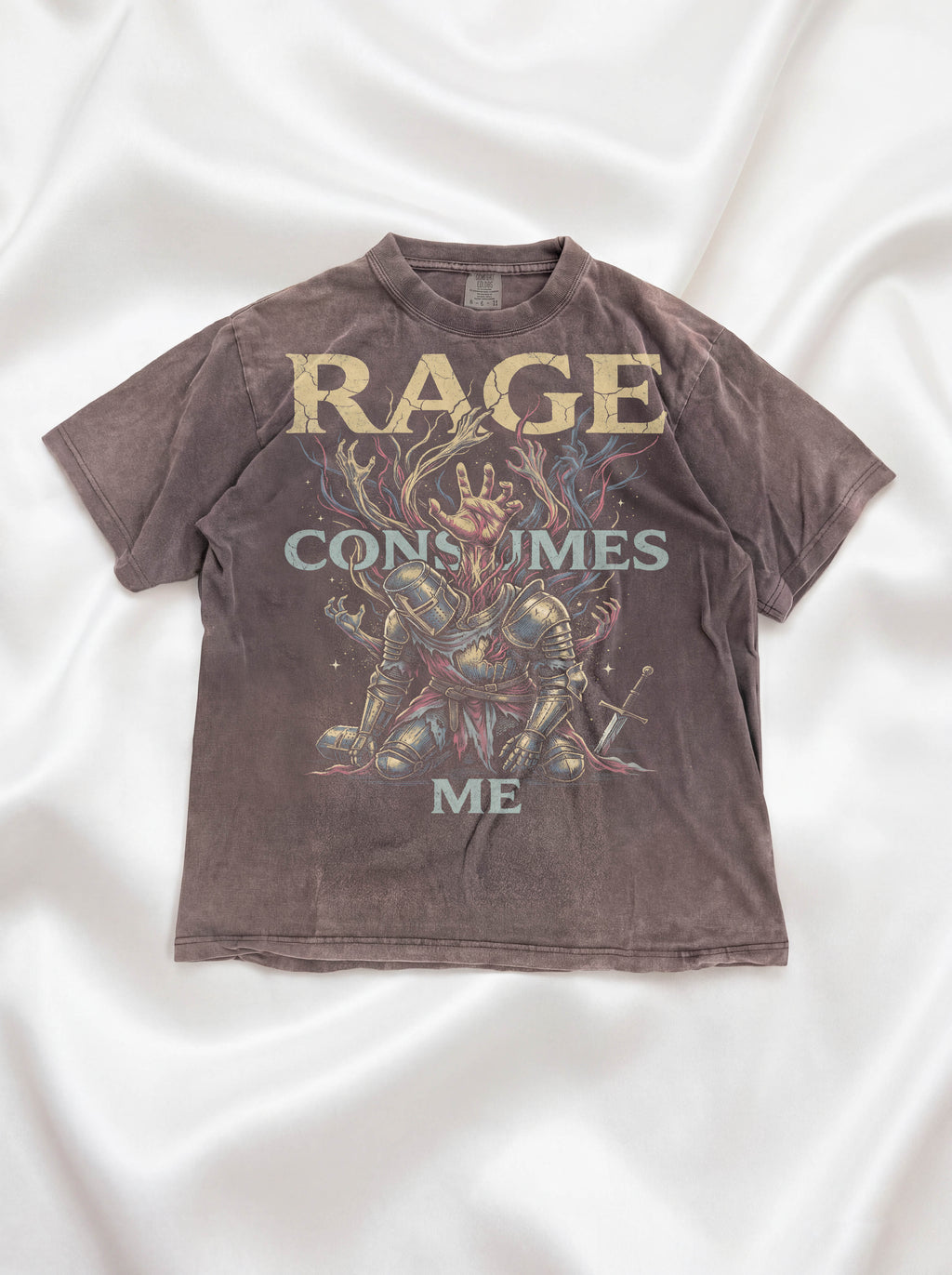 Rage Consumes Me Kitten Classic Tee | Fiery Cat | Retro Meme