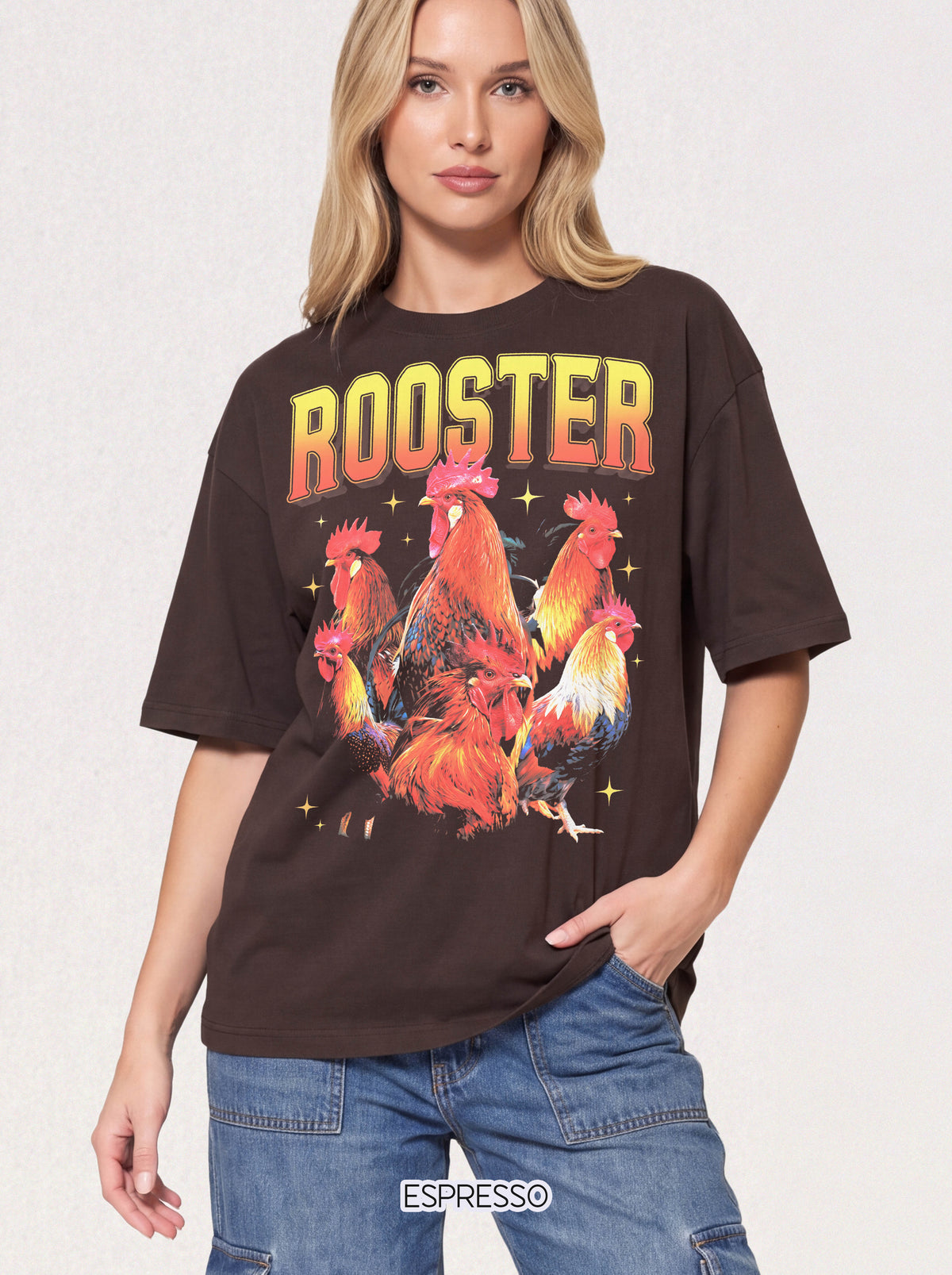 Vintage Rooster Classic Tee | 90s Graphic | Chicken Gift