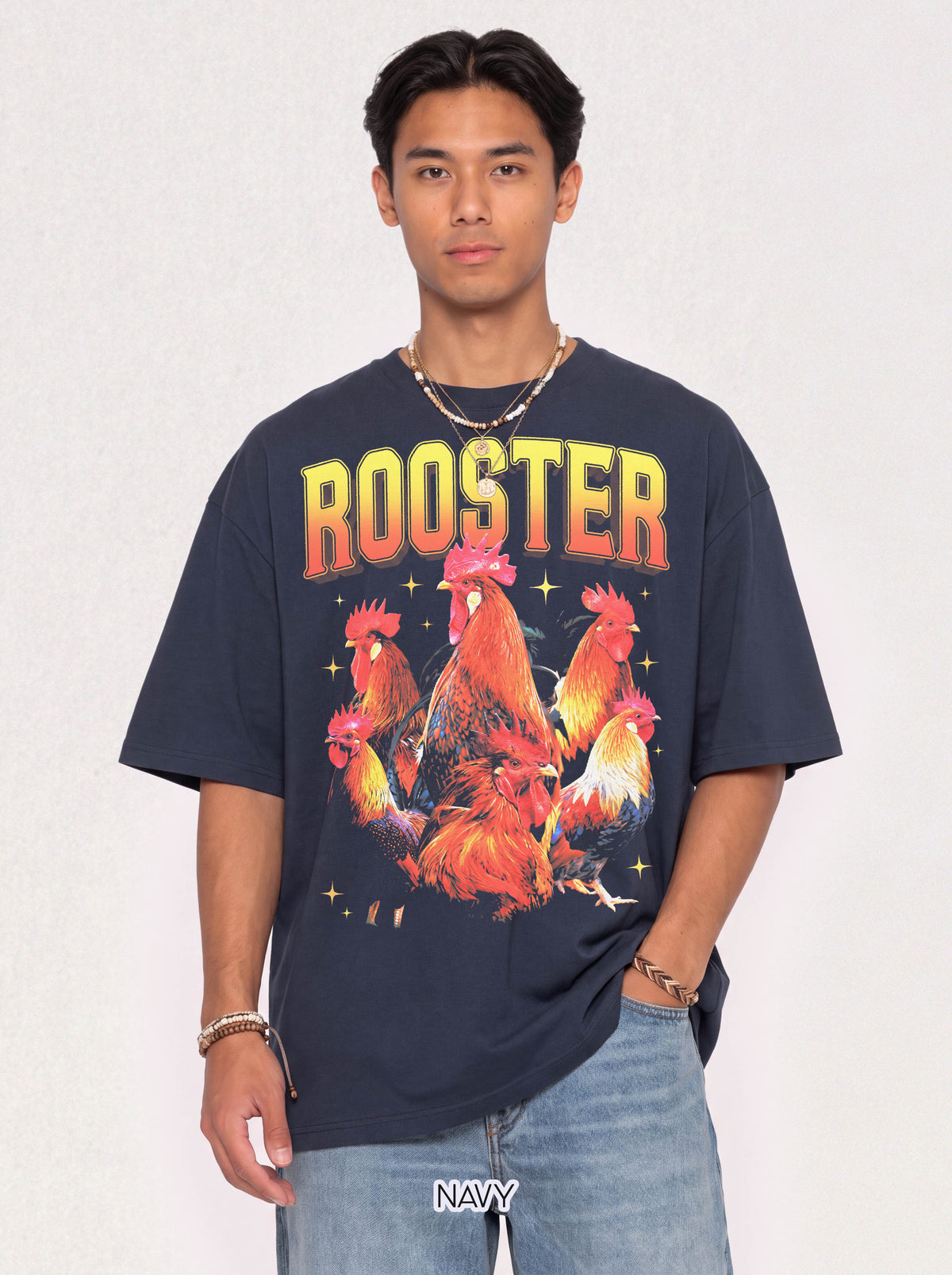 Vintage Rooster Classic Tee | 90s Graphic | Chicken Gift