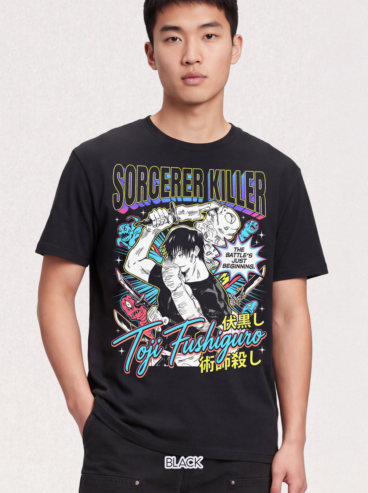 Sorcerer Killer T-Shirt - Magic Hunter Retro Anime Graphic Tee