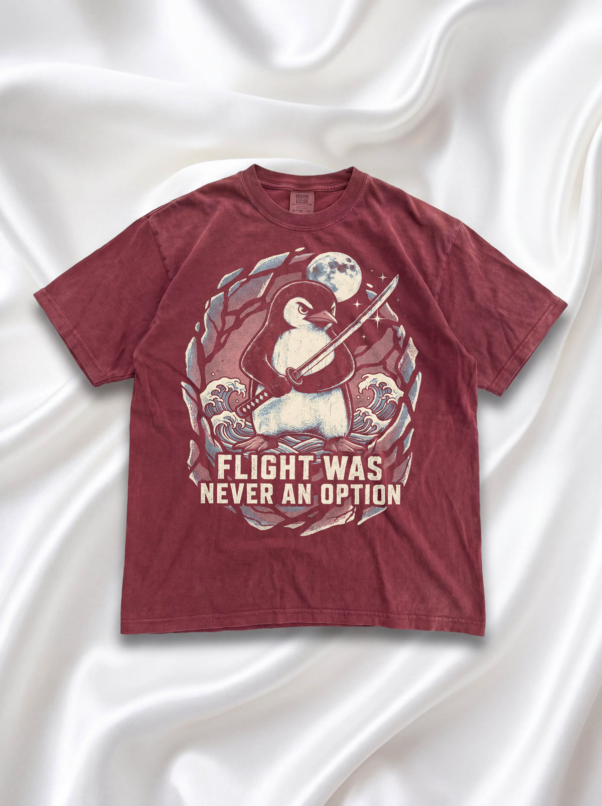 Flight Was Never An Option Classic Tee | Samurai Penguin Art