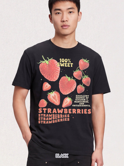 100% Sweet Strawberries Classic Tee | Healthy Fruit Art