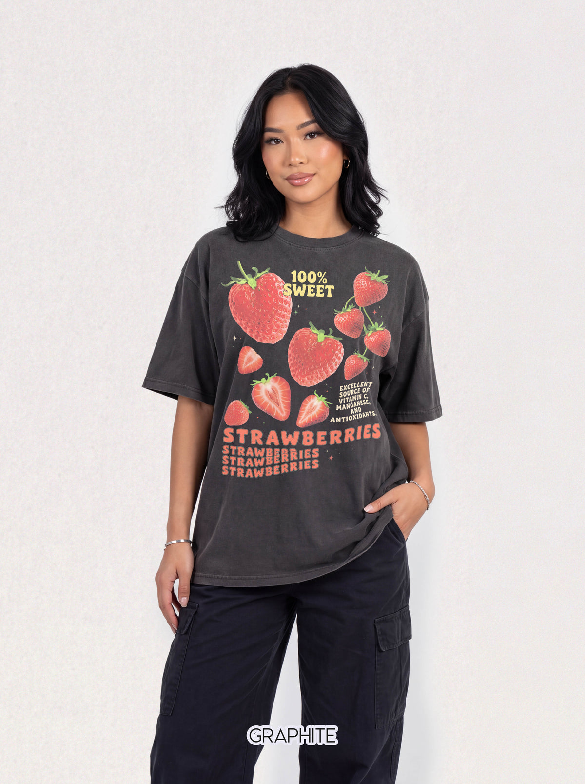 100% Sweet Strawberries Classic Tee | Healthy Fruit Art